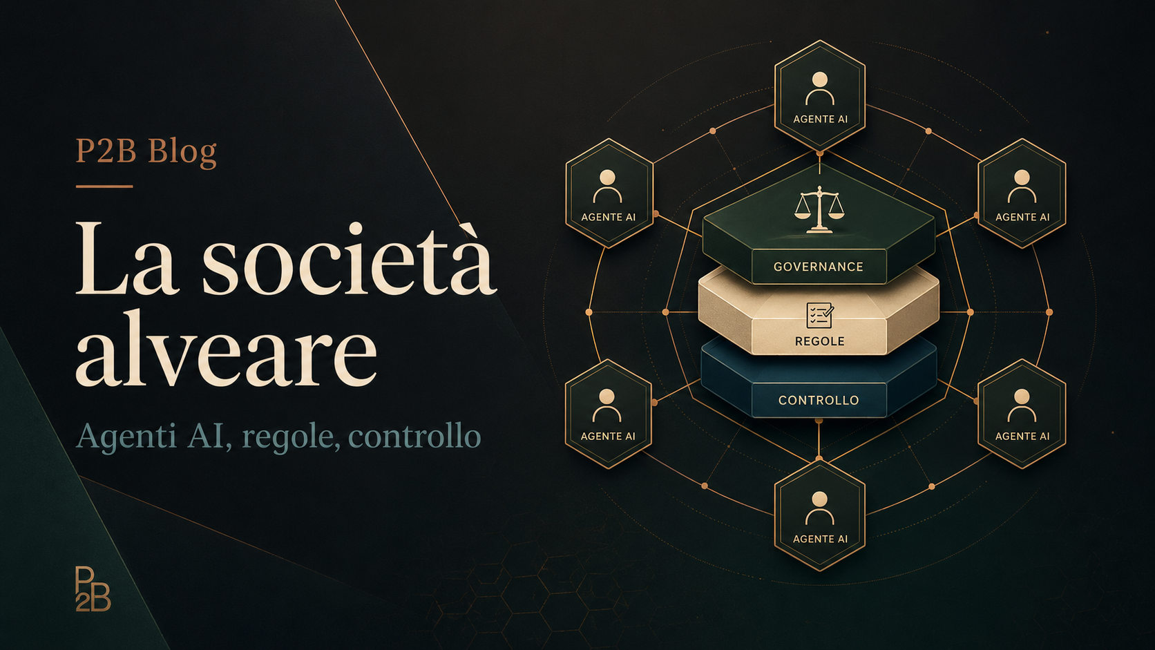 La società alveare: agenti AI, regole e controllo